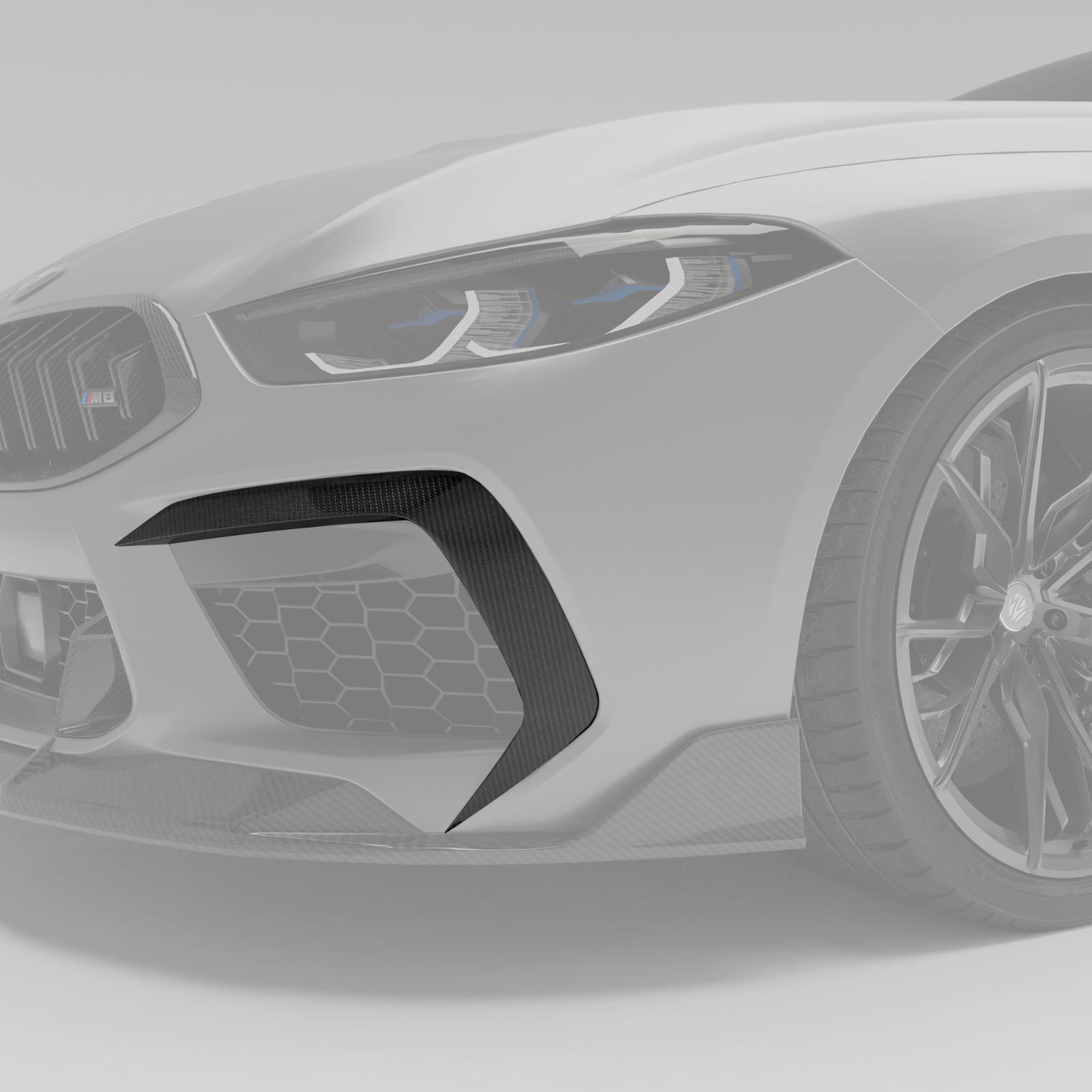 Carbon Fiber Front Bumper Canards for BMW F91 F92 F93 M8
