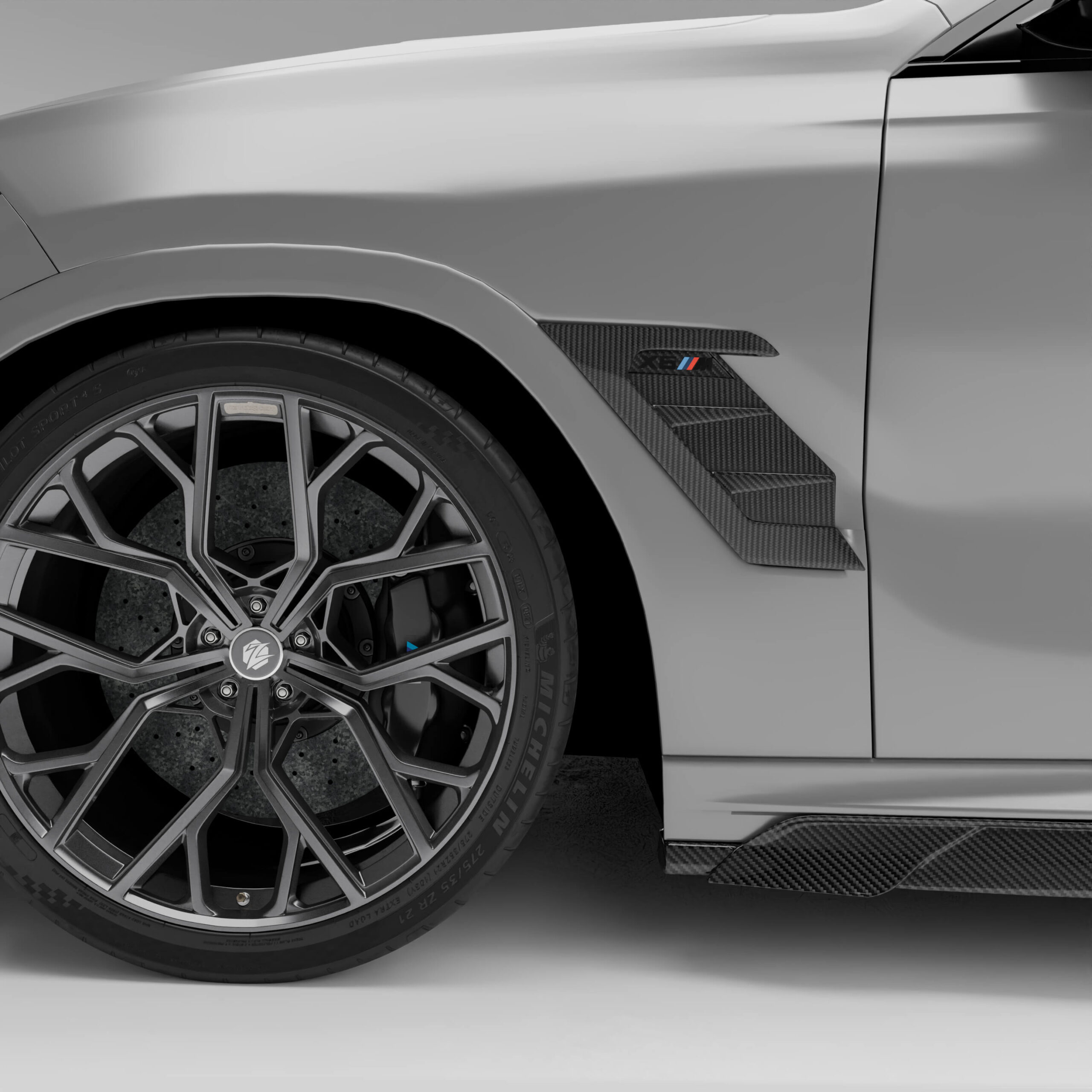 Carbon Fiber Side Fender Vents for BMW X5M X6M F95 F96 LCI