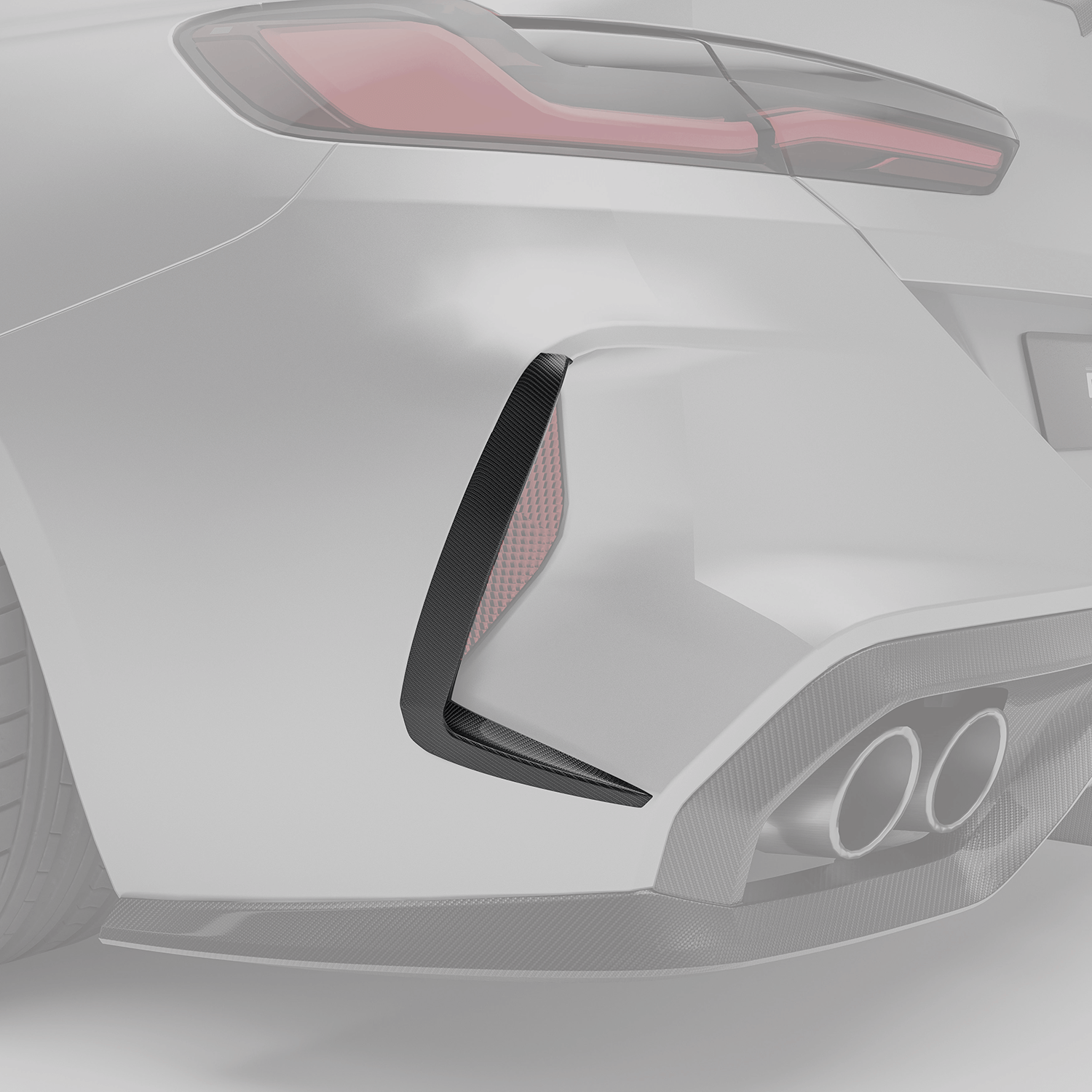 Carbon Fiber Rear Bumper Canards for BMW F93 M8