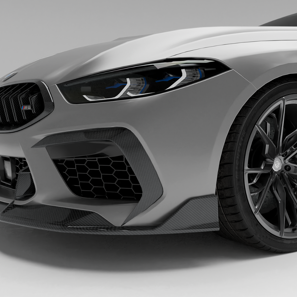 Carbon Fiber Front Bumper Canards for BMW F91 F92 F93 M8