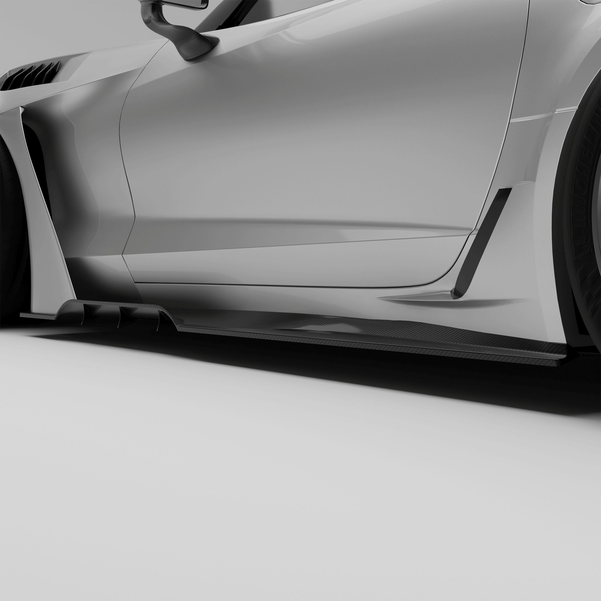 Carbon Fiber Side Skirts for Chevrolet Corvette C7